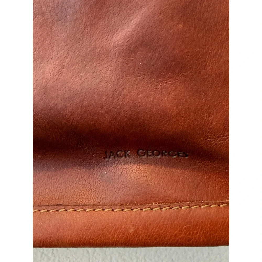 Jack Georges Voyager Brown Buffalo Leather Convertible Backpack Sling Bag